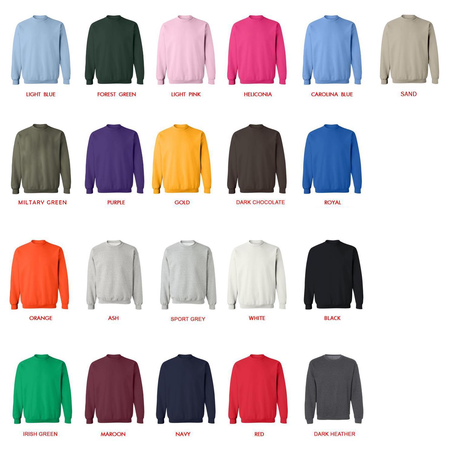 sweatshirt color chart - Chowder Merch