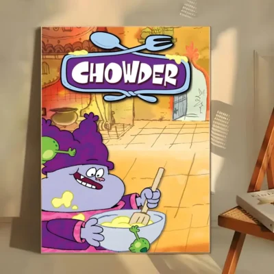 Eats Soup Cartoon Chowder Wall Art