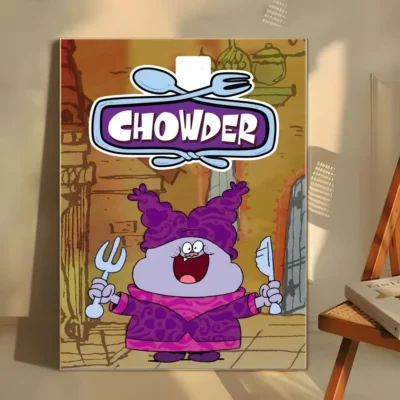 Eatting Cartoon Chowder Wall Art